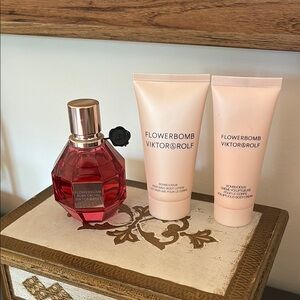 Viktor & Rolf Pink Bath & Body Moisturizer Set